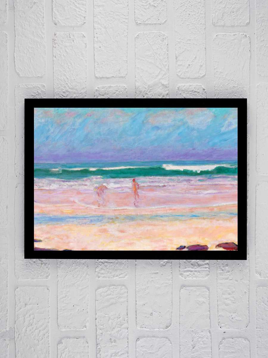 The Beach (Vintage Pastel… Pastel Seaside Nude) - Pierre… Sanatsal Modern Tablo Siyah Çerçeveli Poster Modern Duvar Tablo