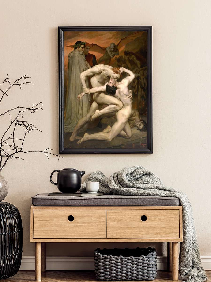 Dante and Virgil (Vintage Homo… Homo Erotic Gay Male Nude) -… Sanatsal Modern Tablo Siyah Çerçeveli Poster Modern Duvar Tablo