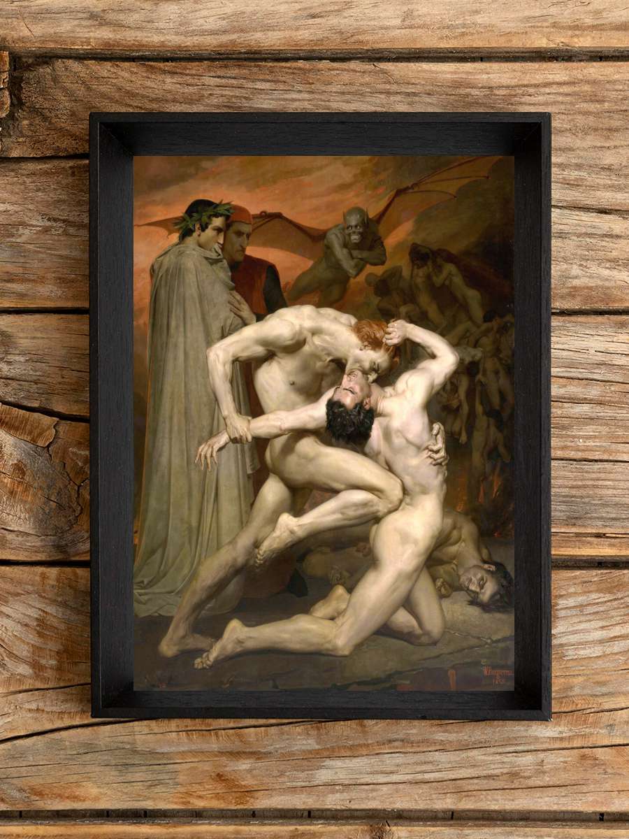 Dante and Virgil (Vintage Homo… Homo Erotic Gay Male Nude) -… Sanatsal Modern Tablo Siyah Çerçeveli Poster Modern Duvar Tablo