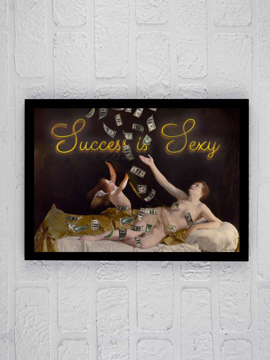 Success is Sexy Sanatsal Modern Tablo Siyah Çerçeveli Poster Modern Duvar Tablo