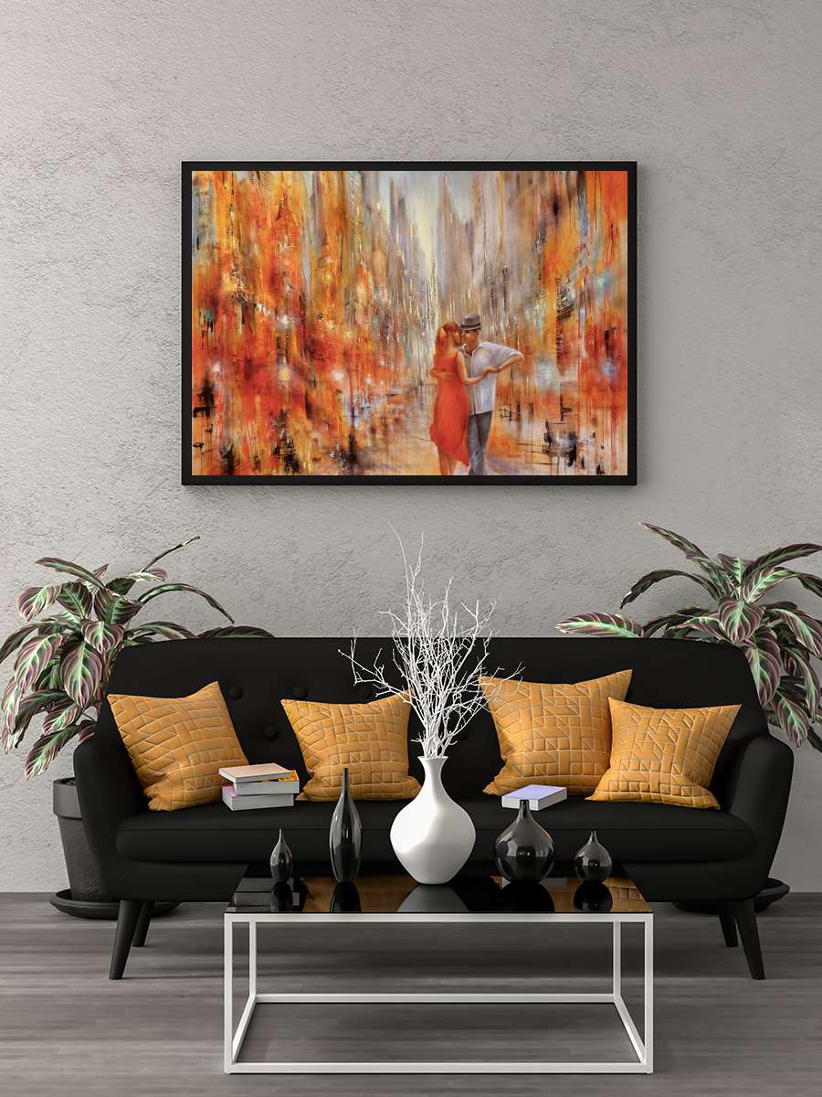 Salsa Sanatsal Modern Tablo Siyah Çerçeveli Poster Modern Duvar Tablo