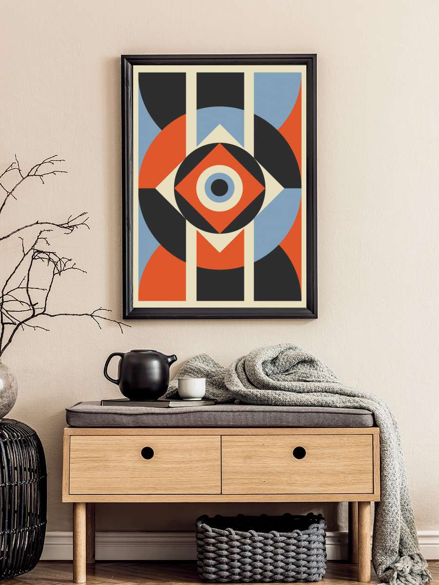 Geometric Patterns 1 Sanatsal Modern Tablo Siyah Çerçeveli Poster Modern Duvar Tablo