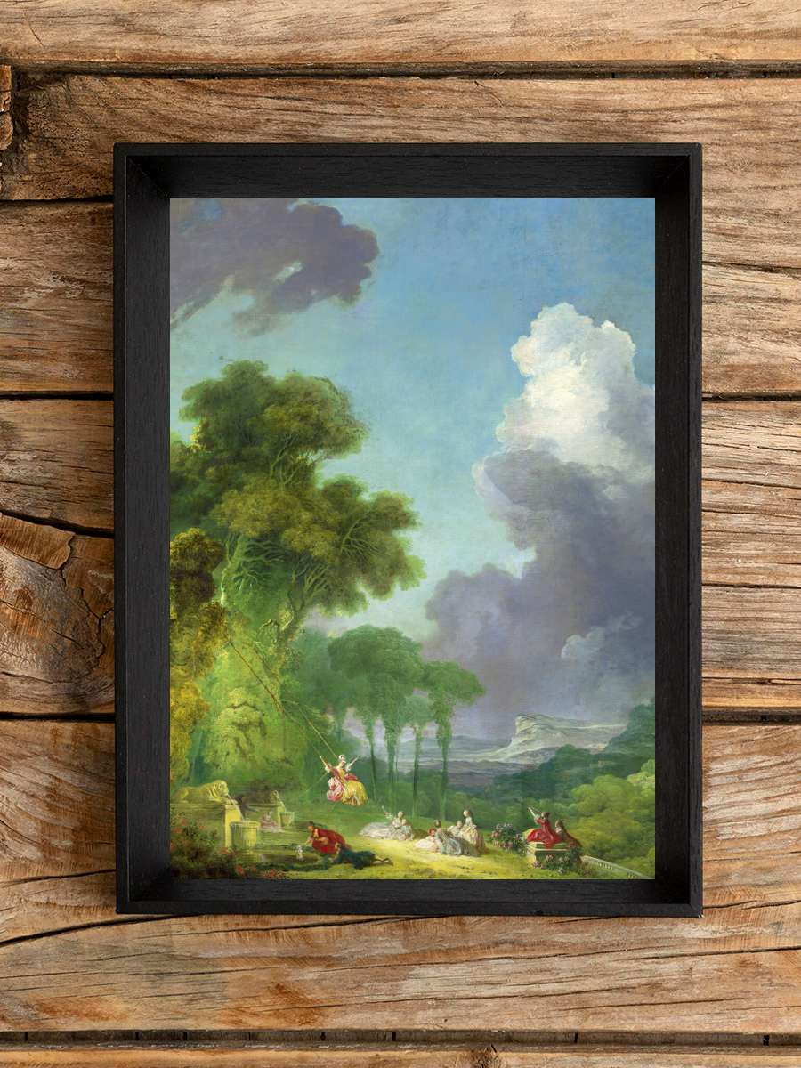 The Swing - Jean-Honoré… Jean-Honoré Fragonard Sanatsal Modern Tablo Siyah Çerçeveli Poster Modern Duvar Tablo
