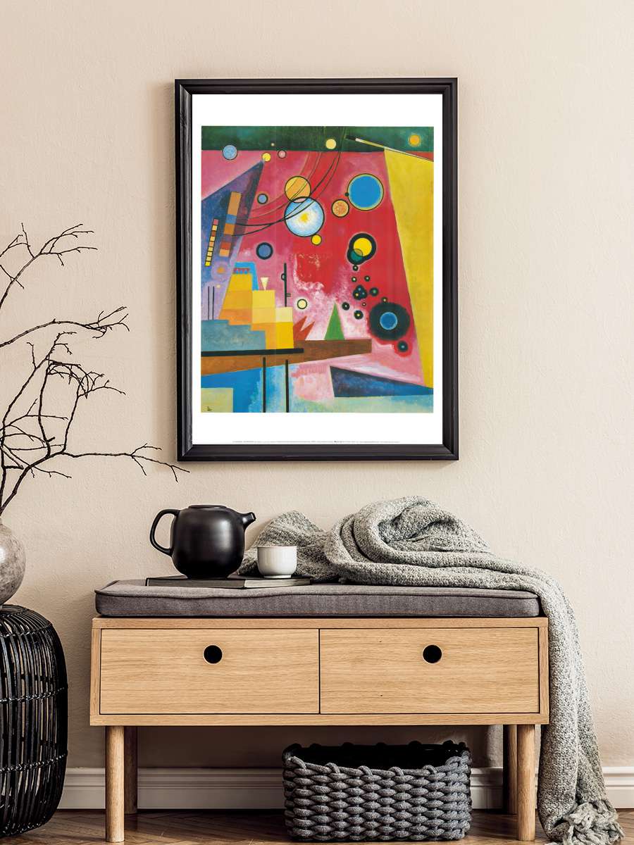 Heavy Red Sanatsal Modern Tablo Siyah Çerçeveli Poster Modern Duvar Tablo