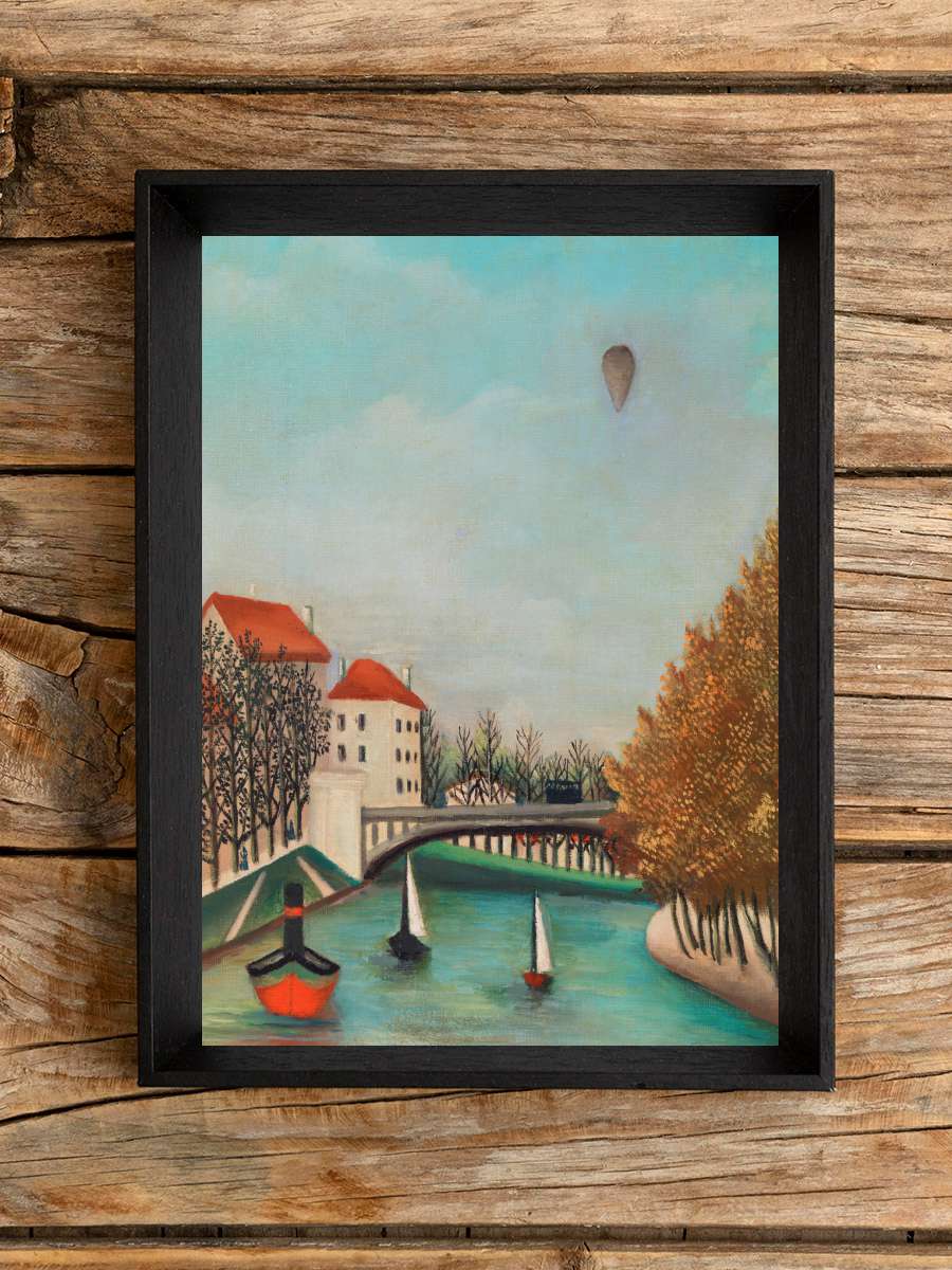View of the Pont de Sevres -… - Henri Rousseau Sanatsal Modern Tablo Siyah Çerçeveli Poster Modern Duvar Tablo