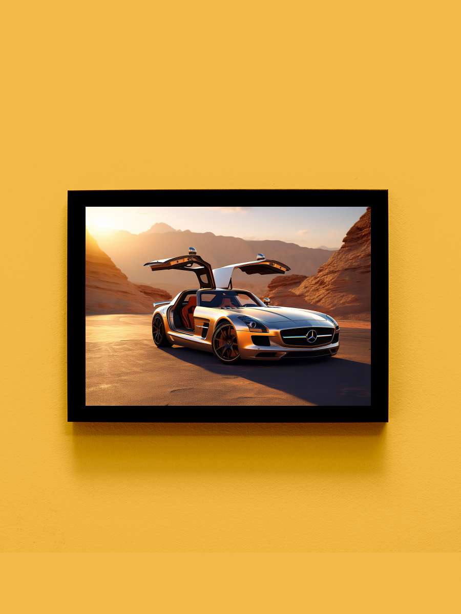 Black Sportcar Car Araba Tablo Siyah Çerçeveli Araba Poster Duvar Tablo - En İyi Fiyatlarla