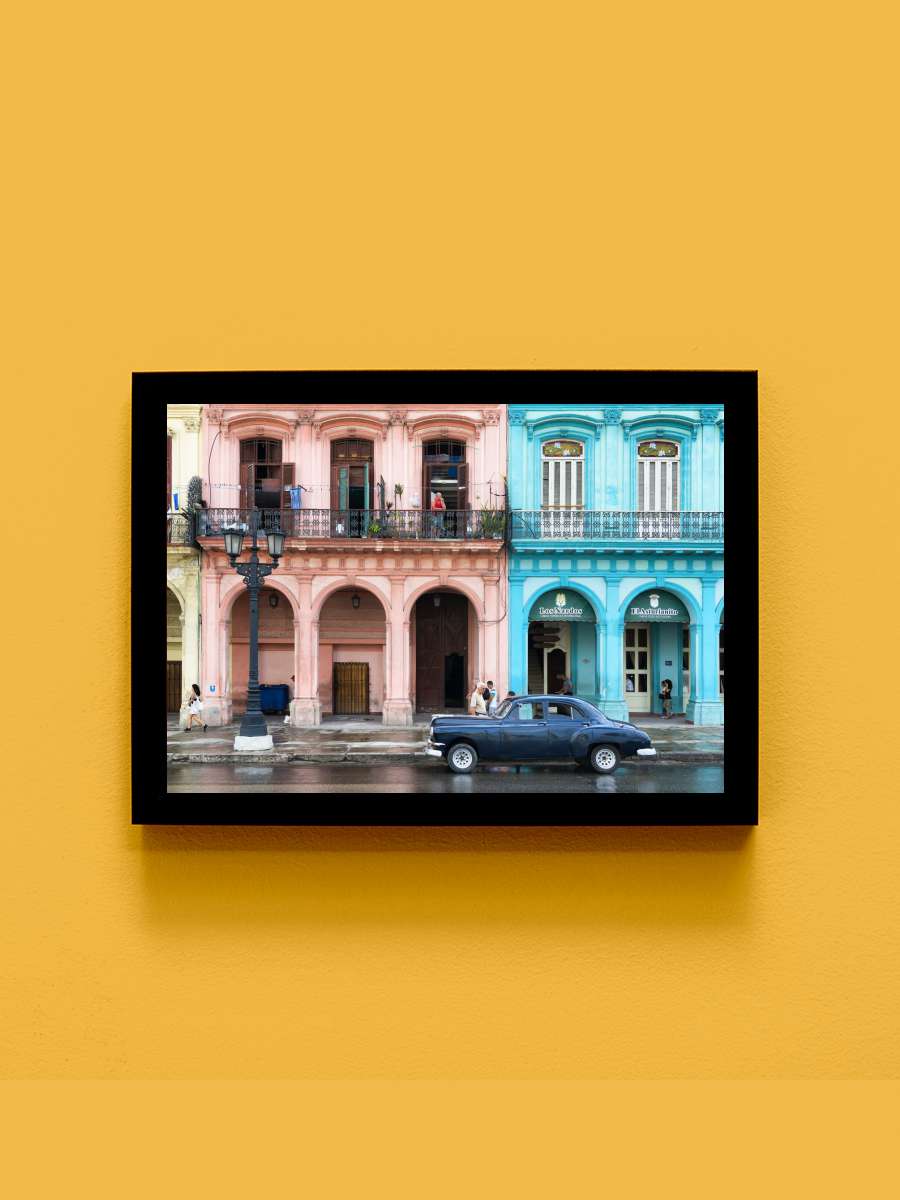 Colorful Architecture and Black… Black Classic Car Araba Tablo Siyah Çerçeveli Araba Poster Duvar Tablo - En İyi Fiyatlarla