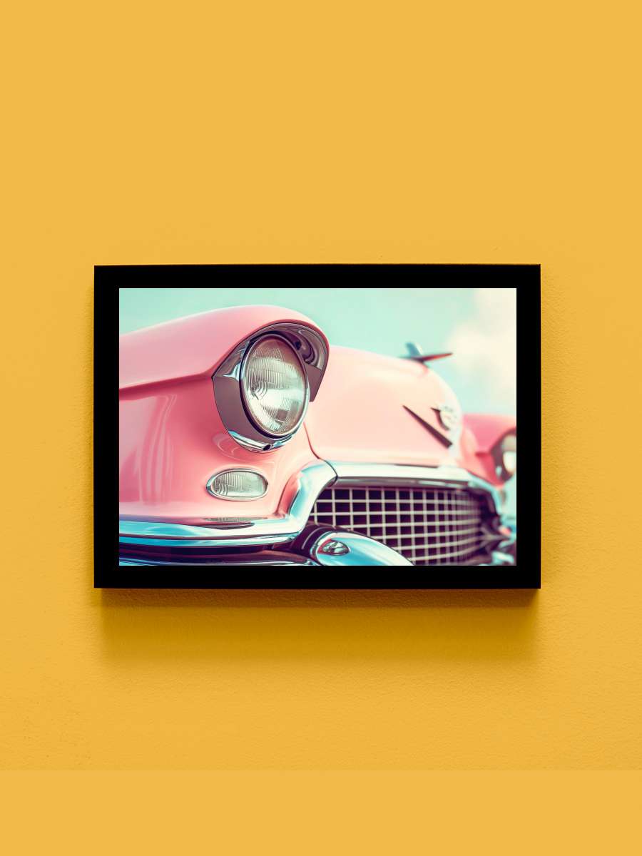 California Dreaming - Pink… Pink Classic Car Araba Tablo Siyah Çerçeveli Araba Poster Duvar Tablo - En İyi Fiyatlarla