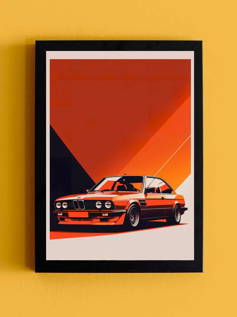 E36 Retro Car Vintage  Araba Tablo Siyah Çerçeveli Araba Poster Duvar Tablo - En İyi Fiyatlarla