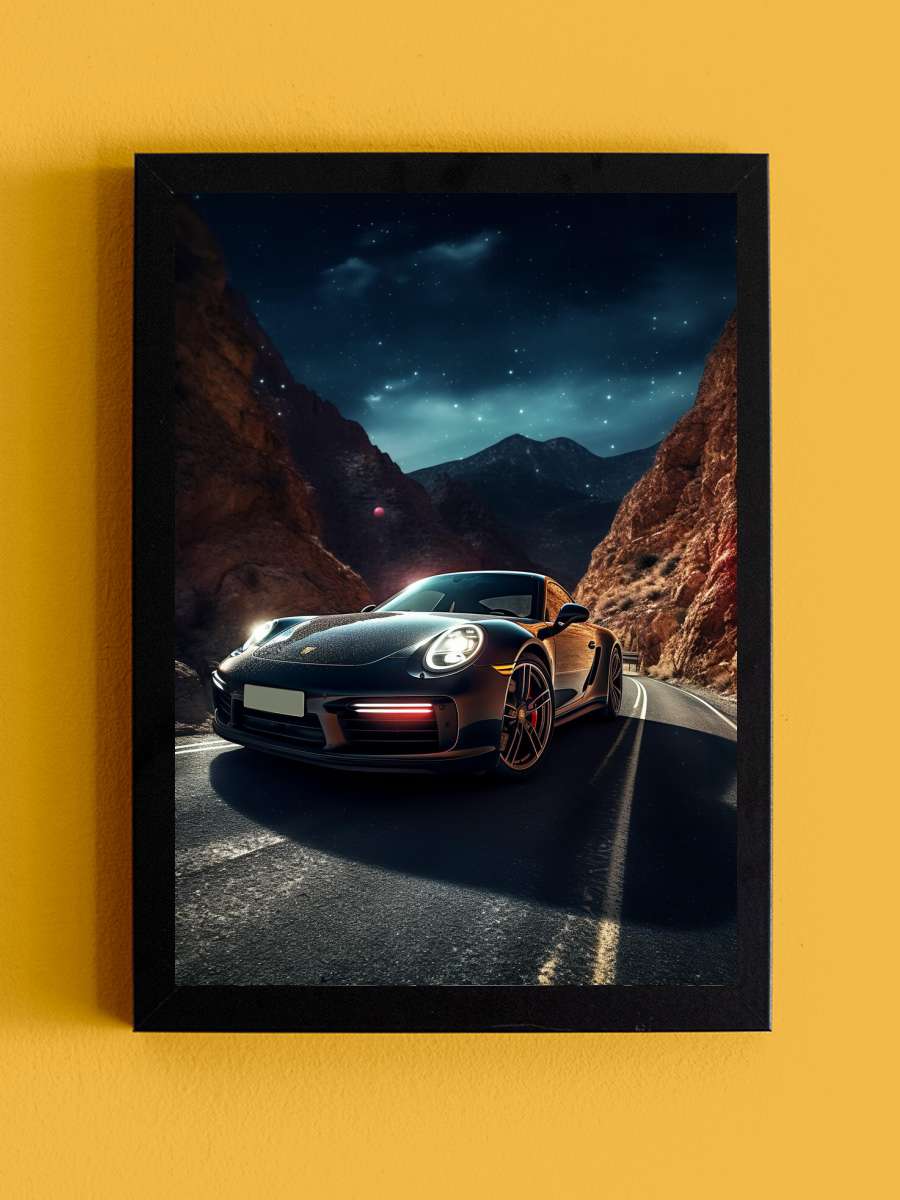 Car with Space Night Sky  Araba Tablo Siyah Çerçeveli Araba Poster Duvar Tablo - En İyi Fiyatlarla