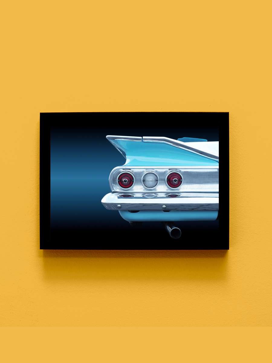US classic car impala… impala convertible 1960 Araba Tablo Siyah Çerçeveli Araba Poster Duvar Tablo - En İyi Fiyatlarla