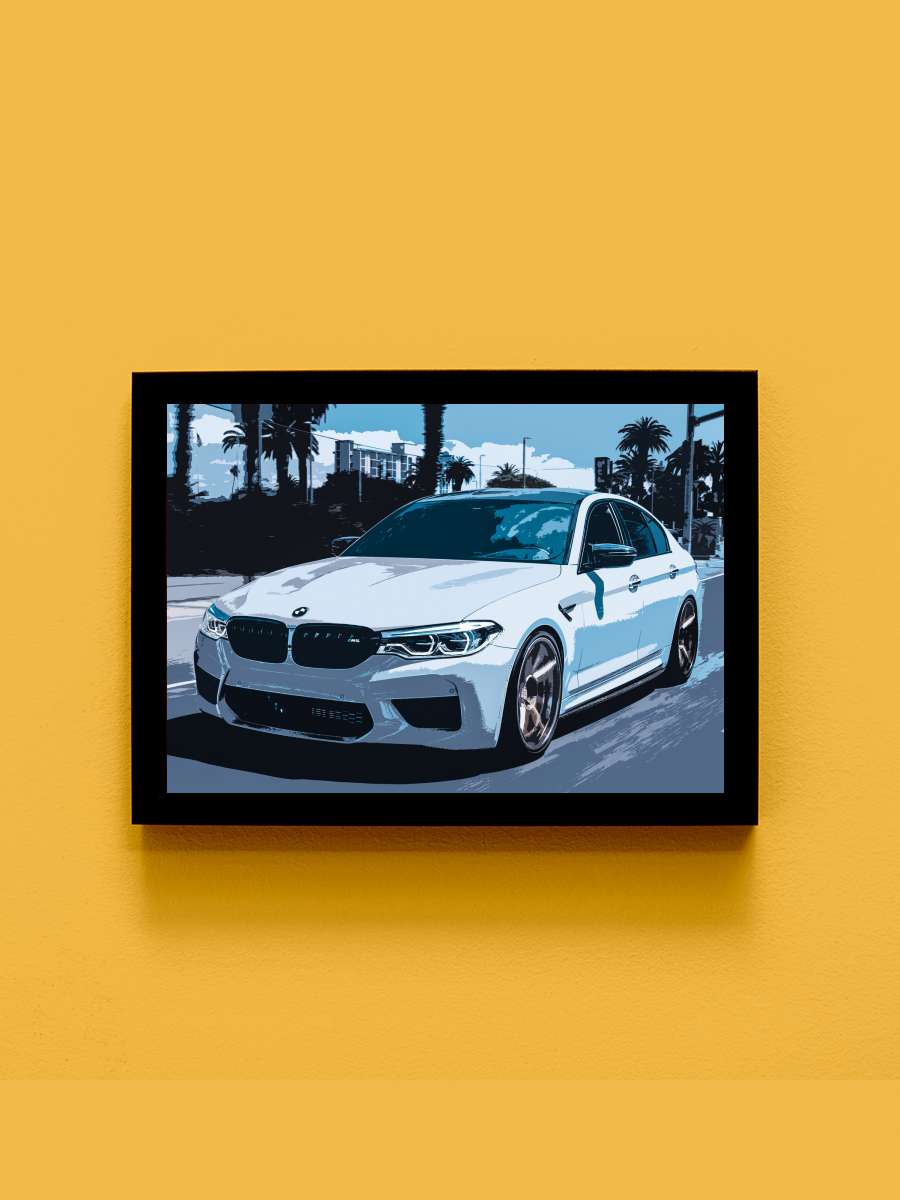 White Car Auto Araba Tablo Siyah Çerçeveli Araba Poster Duvar Tablo - En İyi Fiyatlarla