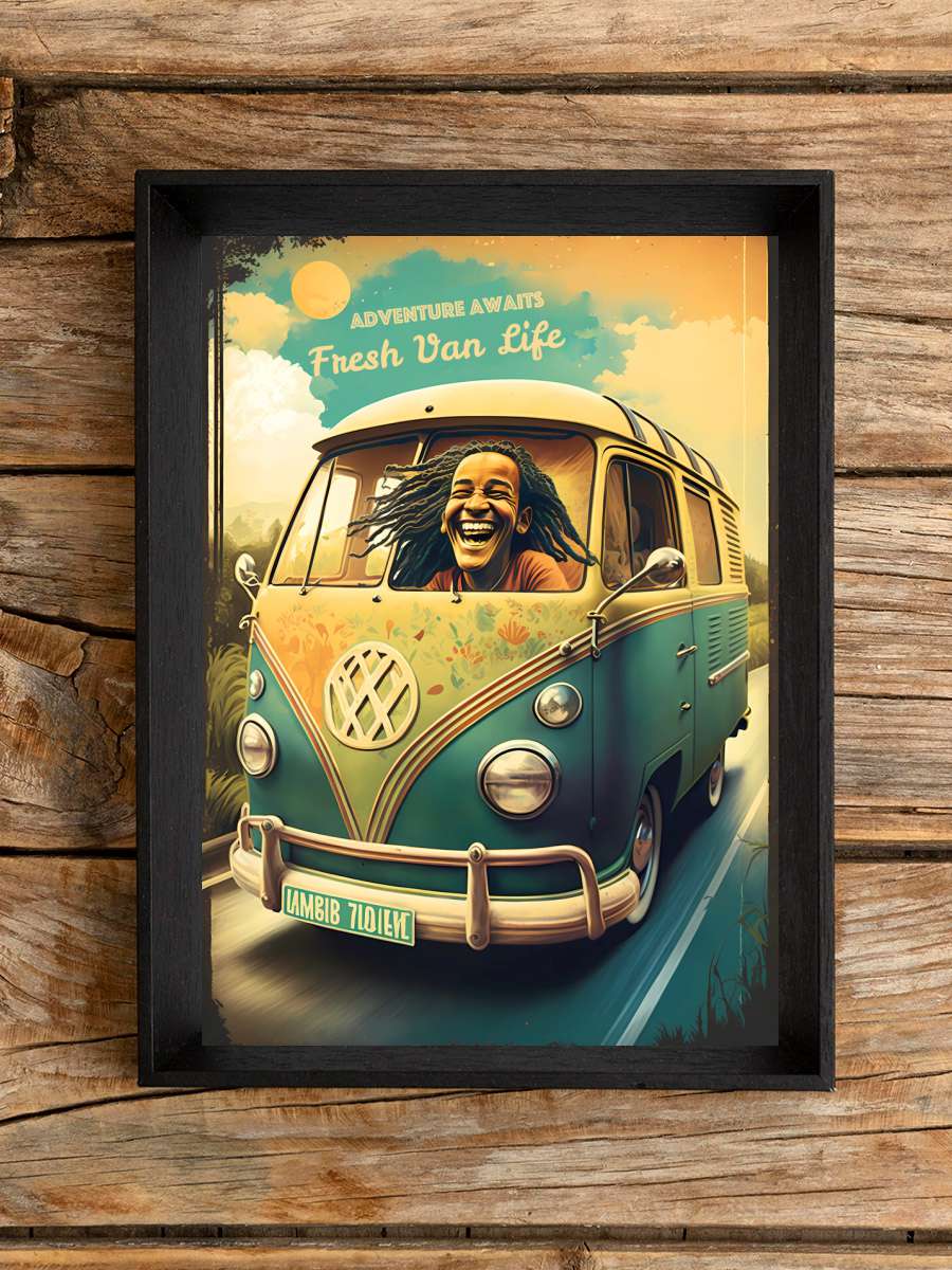 Van Life  Araba Tablo Siyah Çerçeveli Araba Poster Duvar Tablo