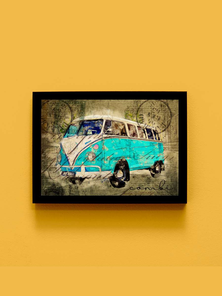 vw combi tosca Araba Tablo Siyah Çerçeveli Araba Poster Duvar Tablo - En İyi Fiyatlarla