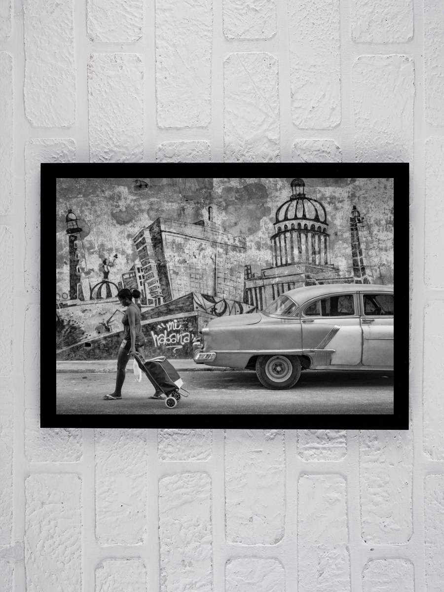Mi Habana Araba Tablo Siyah Çerçeveli Araba Poster Duvar Tablo