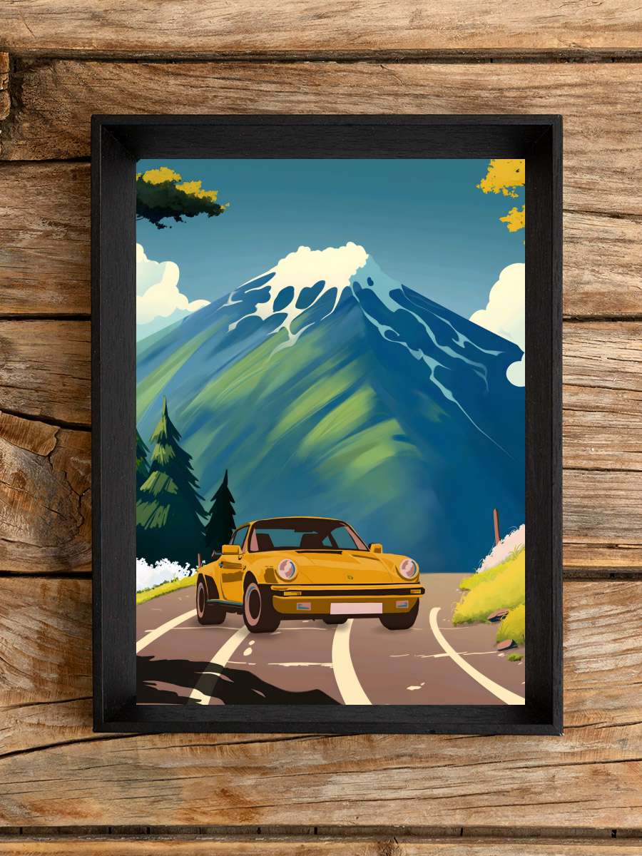 Classic Sport Car Araba Tablo Siyah Çerçeveli Araba Poster Duvar Tablo