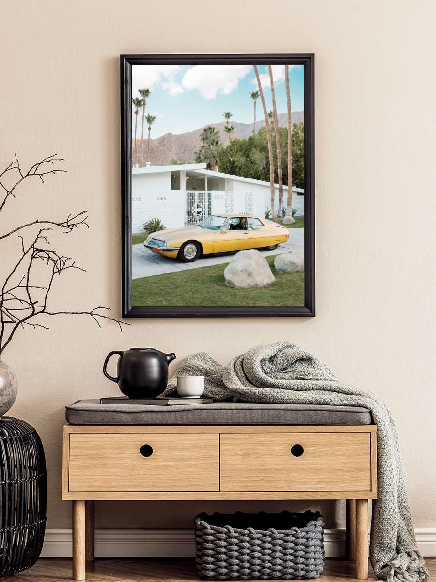 House 815 Araba Tablo Siyah Çerçeveli Araba Poster Duvar Tablo