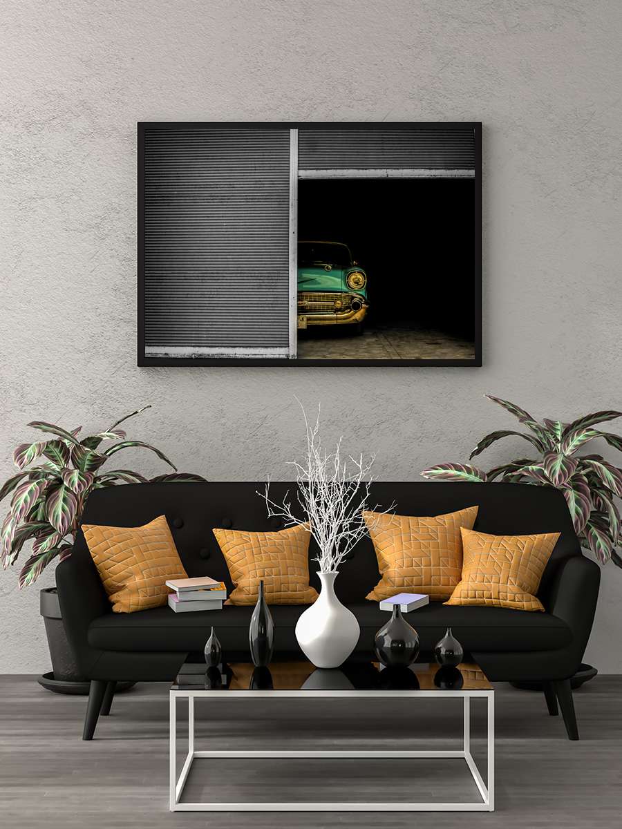 Hidden Beauty Araba Tablo Siyah Çerçeveli Araba Poster Duvar Tablo