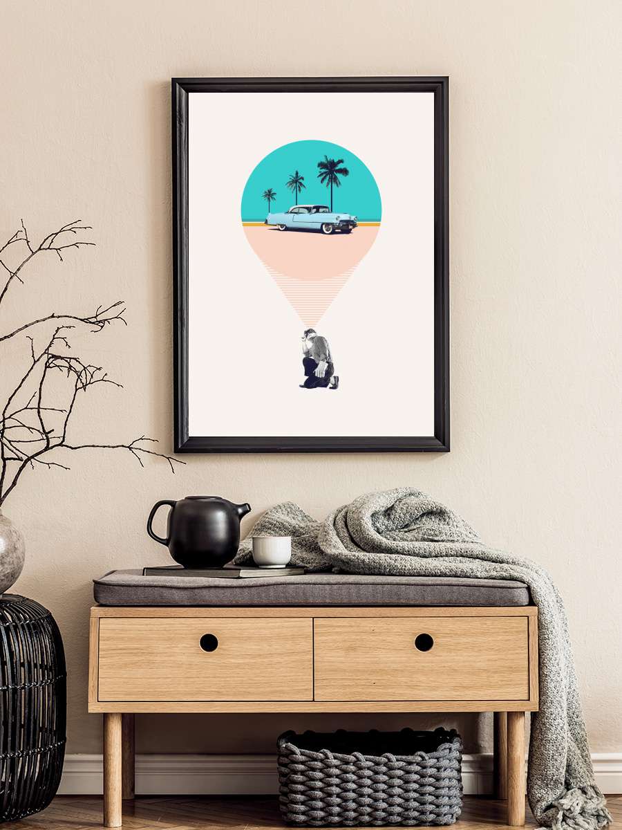 F is for future possibilities Araba Tablo Siyah Çerçeveli Araba Poster Duvar Tablo