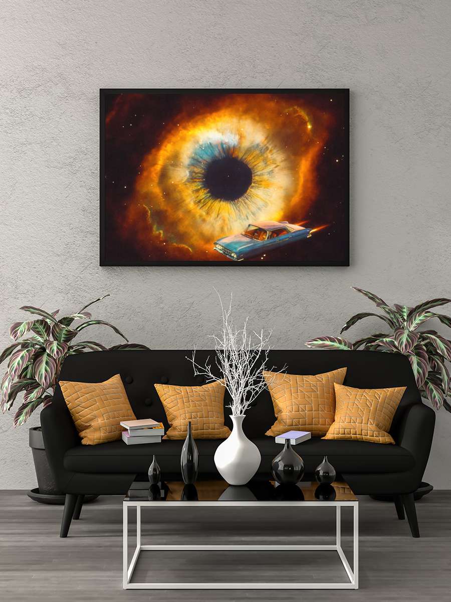 The Eye of Universe Araba Tablo Siyah Çerçeveli Araba Poster Duvar Tablo