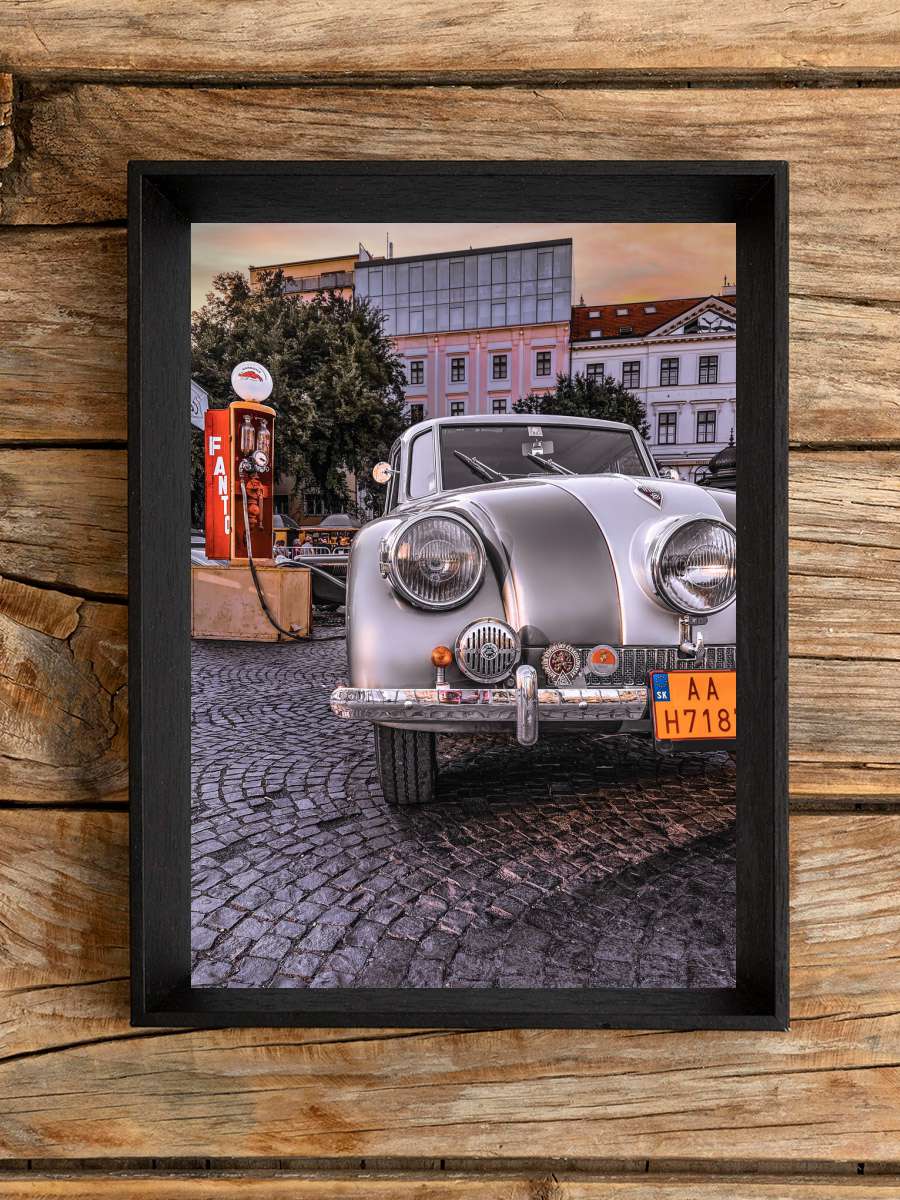 Auto Araba Tablo Siyah Çerçeveli Araba Poster Duvar Tablo