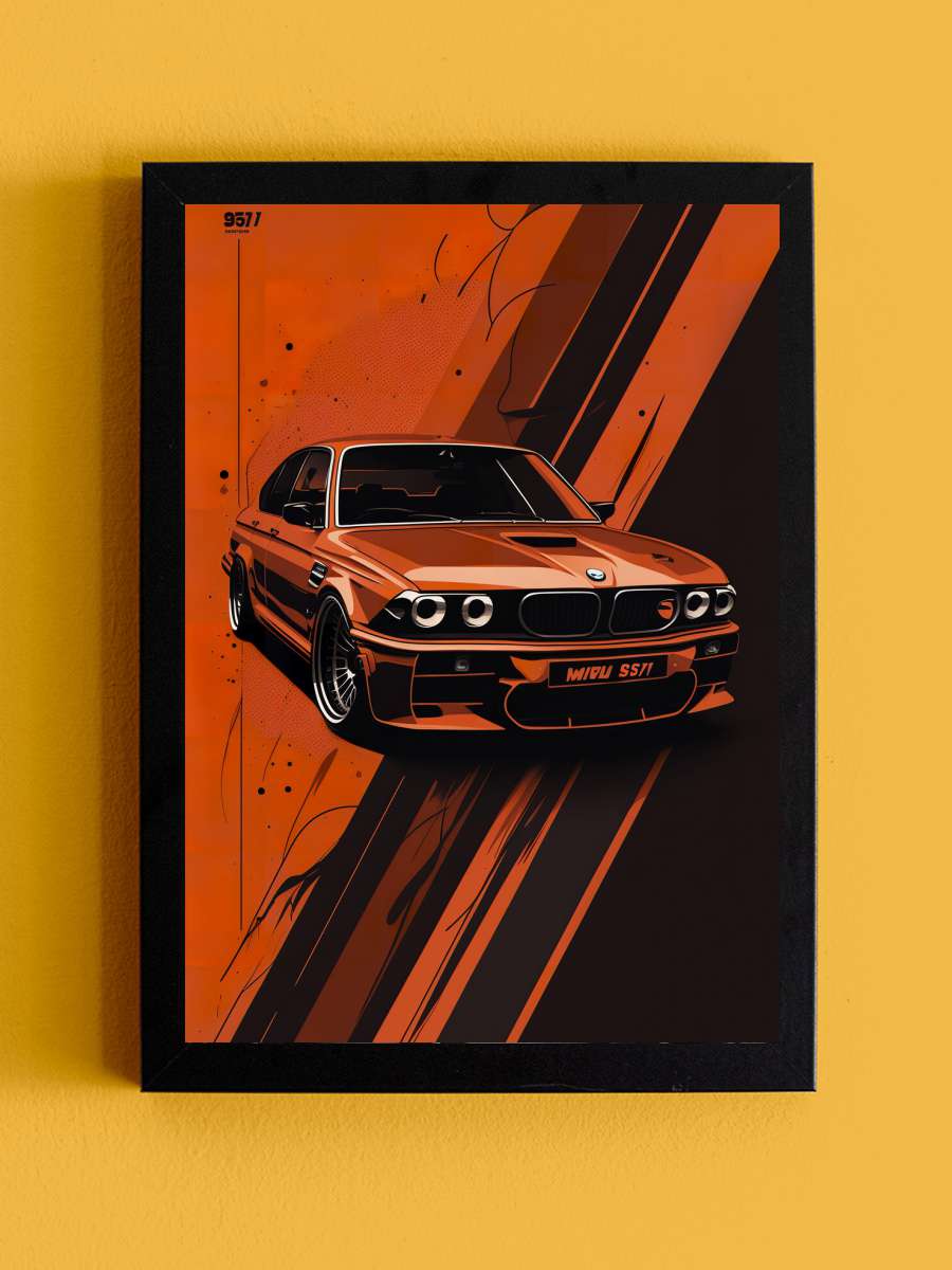 E36 Car Retro Vintage Araba Tablo Siyah Çerçeveli Araba Poster Duvar Tablo - En İyi Fiyatlarla