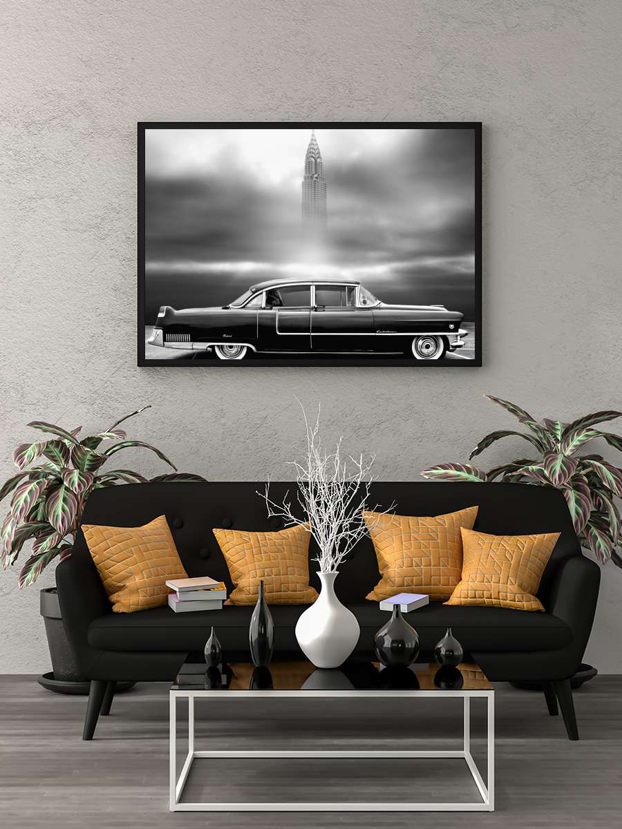 A Crack In The World Araba Tablo Siyah Çerçeveli Araba Poster Duvar Tablo