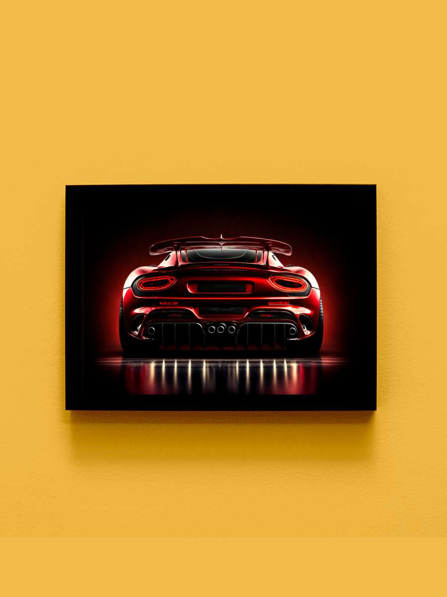 Sportcar Araba Tablo Siyah Çerçeveli Araba Poster Duvar Tablo