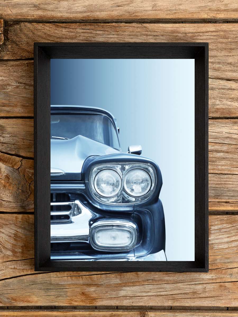 American classic car Pickup… Pickup Apache 1958 Araba Tablo Siyah Çerçeveli Araba Poster Duvar Tablo