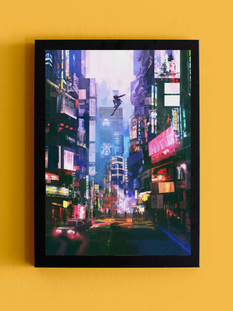 A Superhero in Tokyo Anime Tablo Siyah Çerçeveli Yüksek Kalite Anime Duvar Poster Tablo - En İyi Fiyatlarla