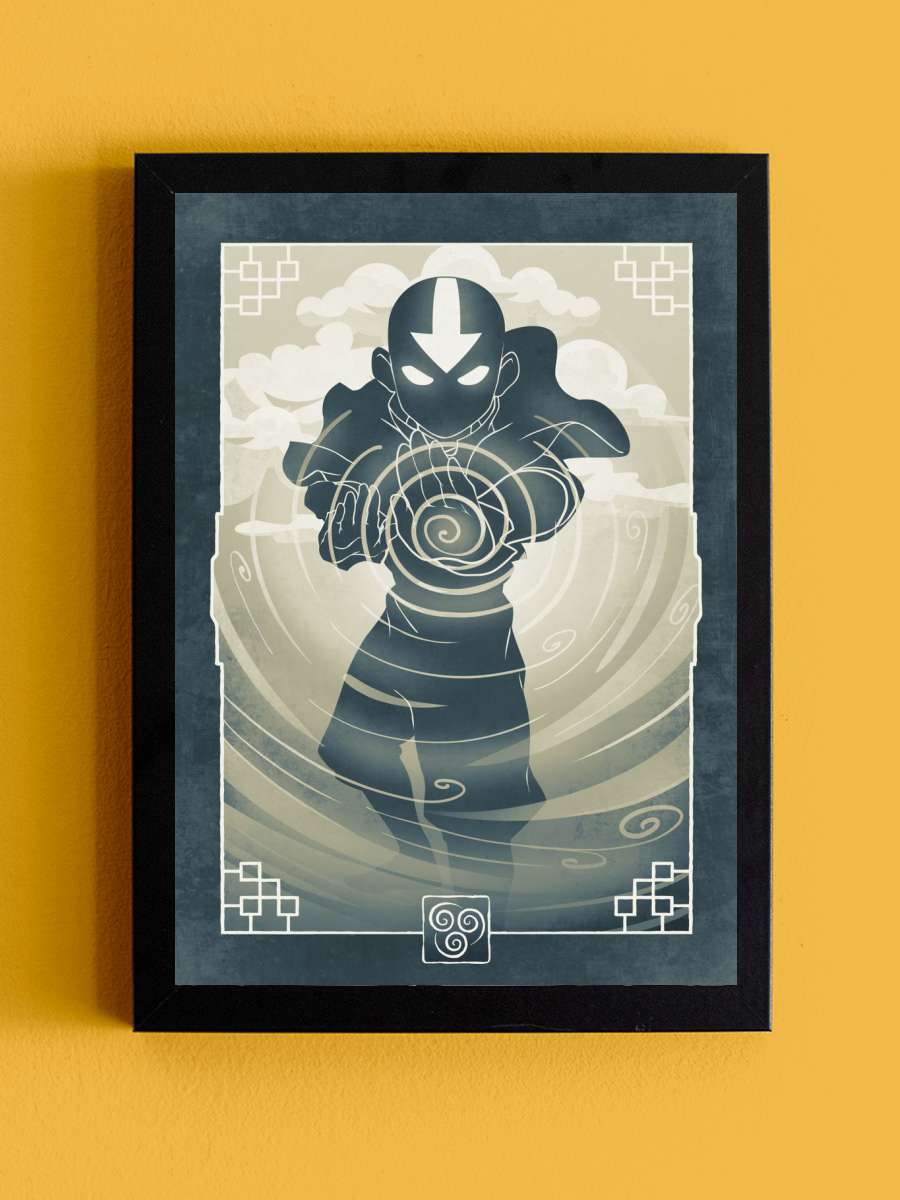 Aang Air Anime Tablo Siyah Çerçeveli Yüksek Kalite Anime Duvar Poster Tablo - En İyi Fiyatlarla