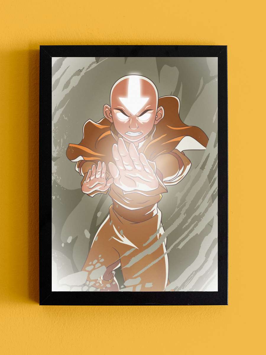 Aang The Airbender Anime Tablo Siyah Çerçeveli Yüksek Kalite Anime Duvar Poster Tablo - En İyi Fiyatlarla