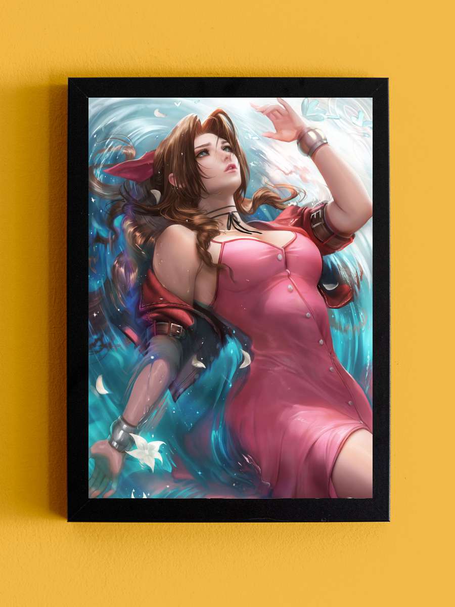 Aerith Anime Tablo Siyah Çerçeveli Yüksek Kalite Anime Duvar Poster Tablo - En İyi Fiyatlarla