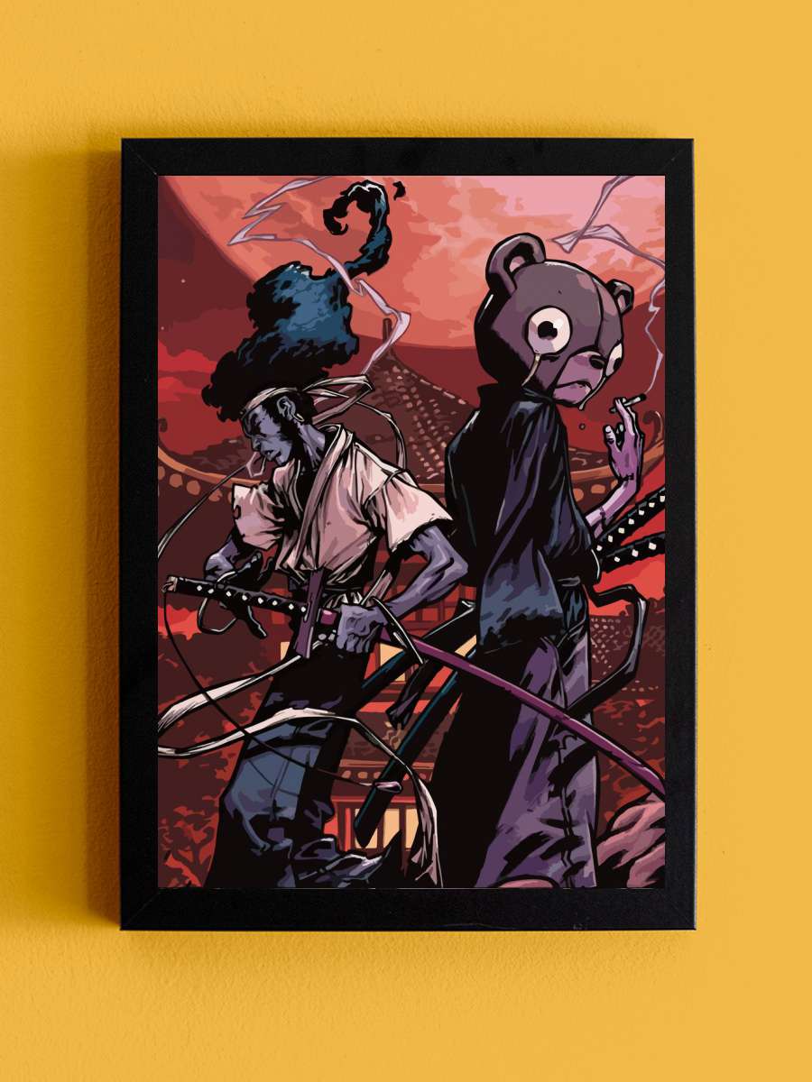 afro samurai Anime Tablo Siyah Çerçeveli Yüksek Kalite Anime Duvar Poster Tablo - En İyi Fiyatlarla