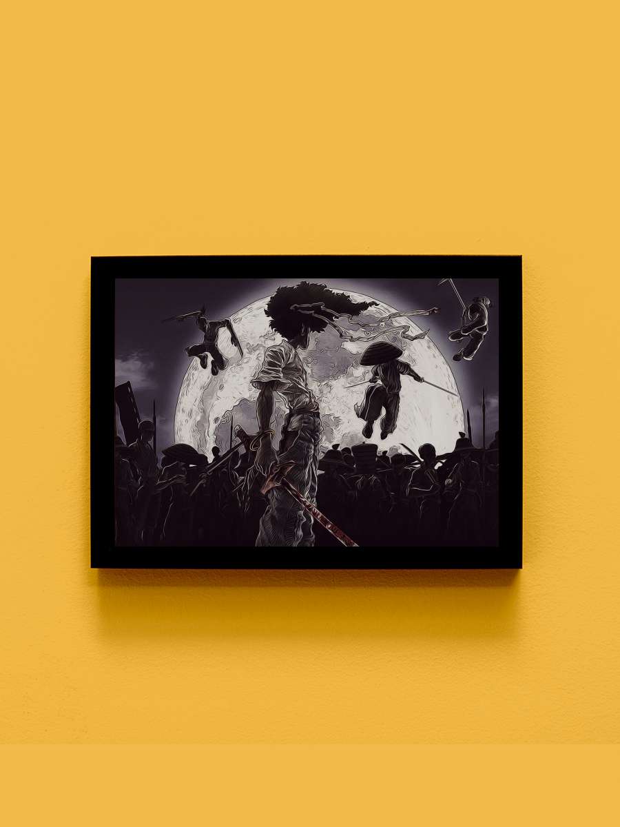 Afro Samurai Anime Tablo Siyah Çerçeveli Yüksek Kalite Anime Duvar Poster Tablo - En İyi Fiyatlarla