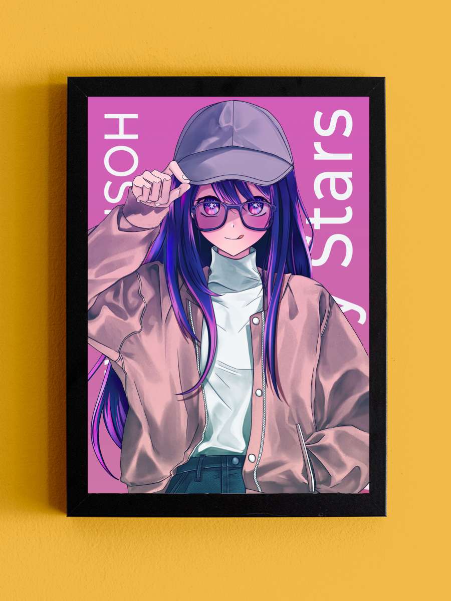 Ai hoshino oshi no ko Anime Tablo Siyah Çerçeveli Yüksek Kalite Anime Duvar Poster Tablo - En İyi Fiyatlarla