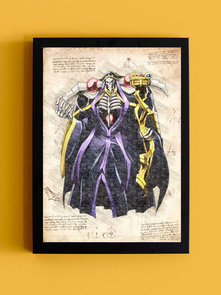 Ainz Ooal Gown Anime Tablo Siyah Çerçeveli Yüksek Kalite Anime Duvar Poster Tablo - En İyi Fiyatlarla