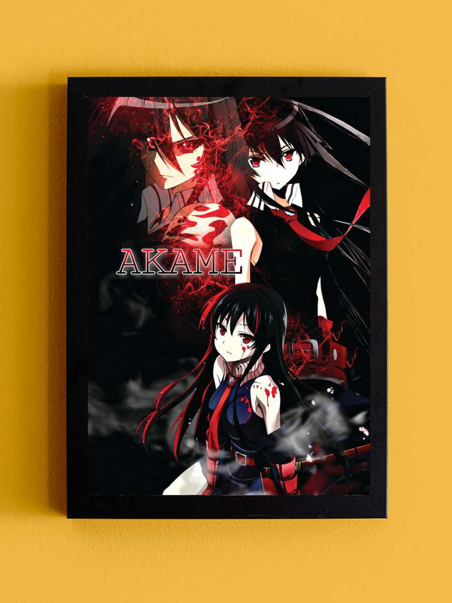 Akame Anime Tablo Siyah Çerçeveli Yüksek Kalite Anime Duvar Poster Tablo - En İyi Fiyatlarla