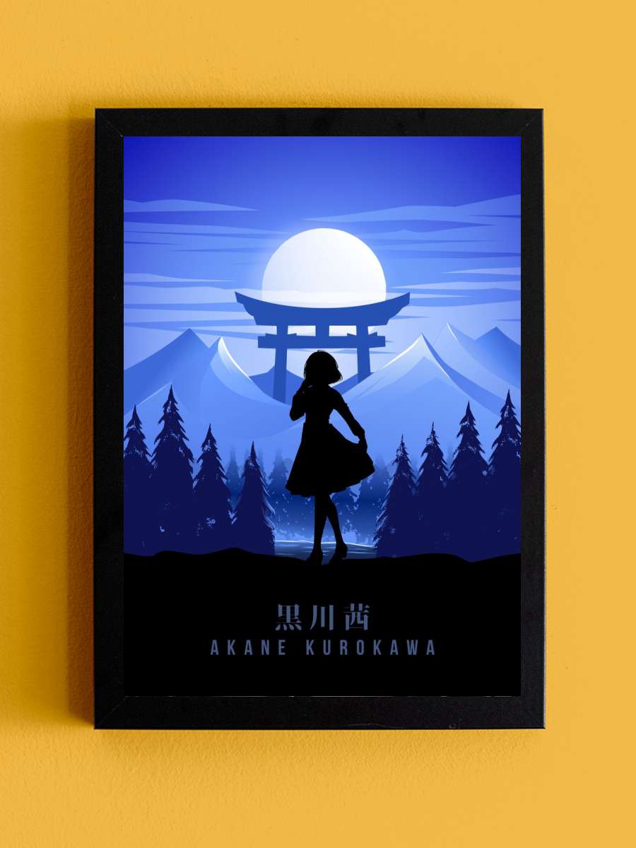 Akane Kurokawa Anime Tablo Siyah Çerçeveli Yüksek Kalite Anime Duvar Poster Tablo - En İyi Fiyatlarla