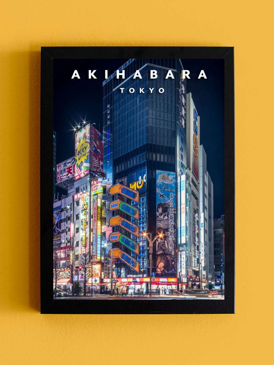 Akihabara electric town Anime Tablo Siyah Çerçeveli Yüksek Kalite Anime Duvar Poster Tablo - En İyi Fiyatlarla