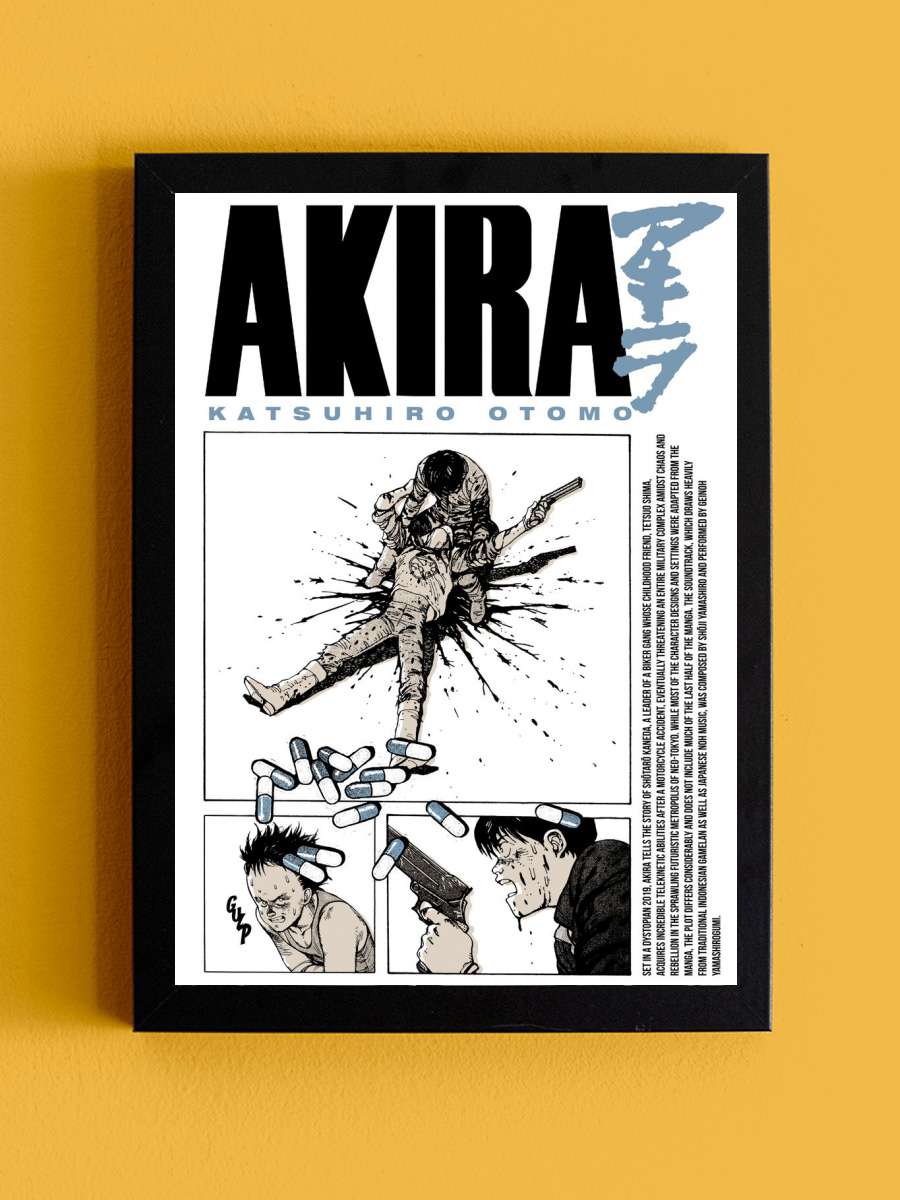 AKIRA Anime Tablo Siyah Çerçeveli Yüksek Kalite Anime Duvar Poster Tablo - En İyi Fiyatlarla
