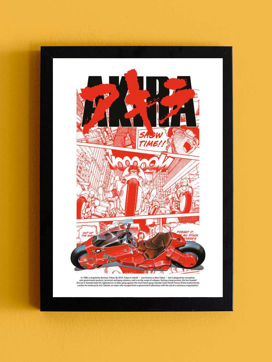 AKIRA Anime Tablo Siyah Çerçeveli Yüksek Kalite Anime Duvar Poster Tablo - En İyi Fiyatlarla