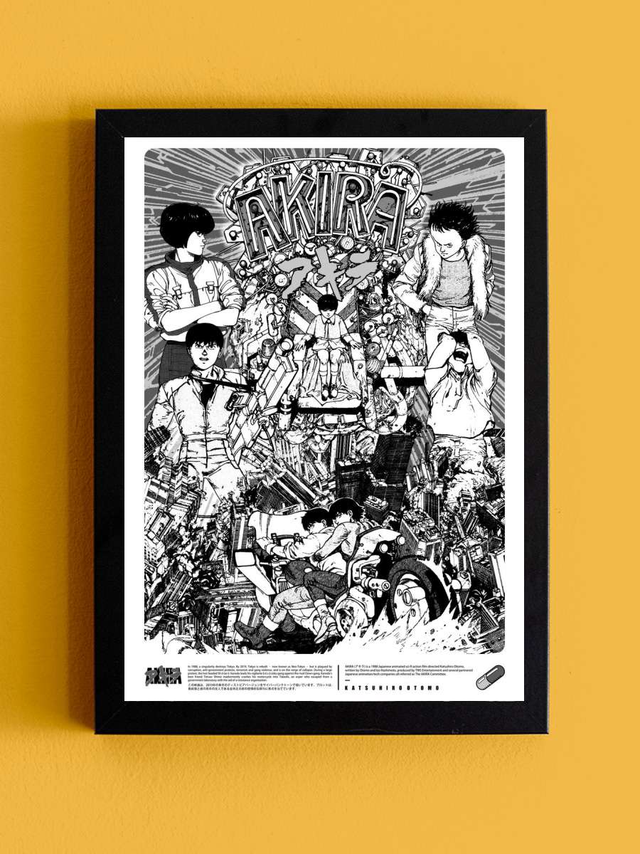 AKIRA Anime Tablo Siyah Çerçeveli Yüksek Kalite Anime Duvar Poster Tablo - En İyi Fiyatlarla