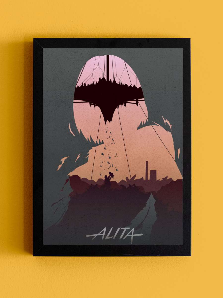 Alita BA Origins Anime Tablo Siyah Çerçeveli Yüksek Kalite Anime Duvar Poster Tablo - En İyi Fiyatlarla