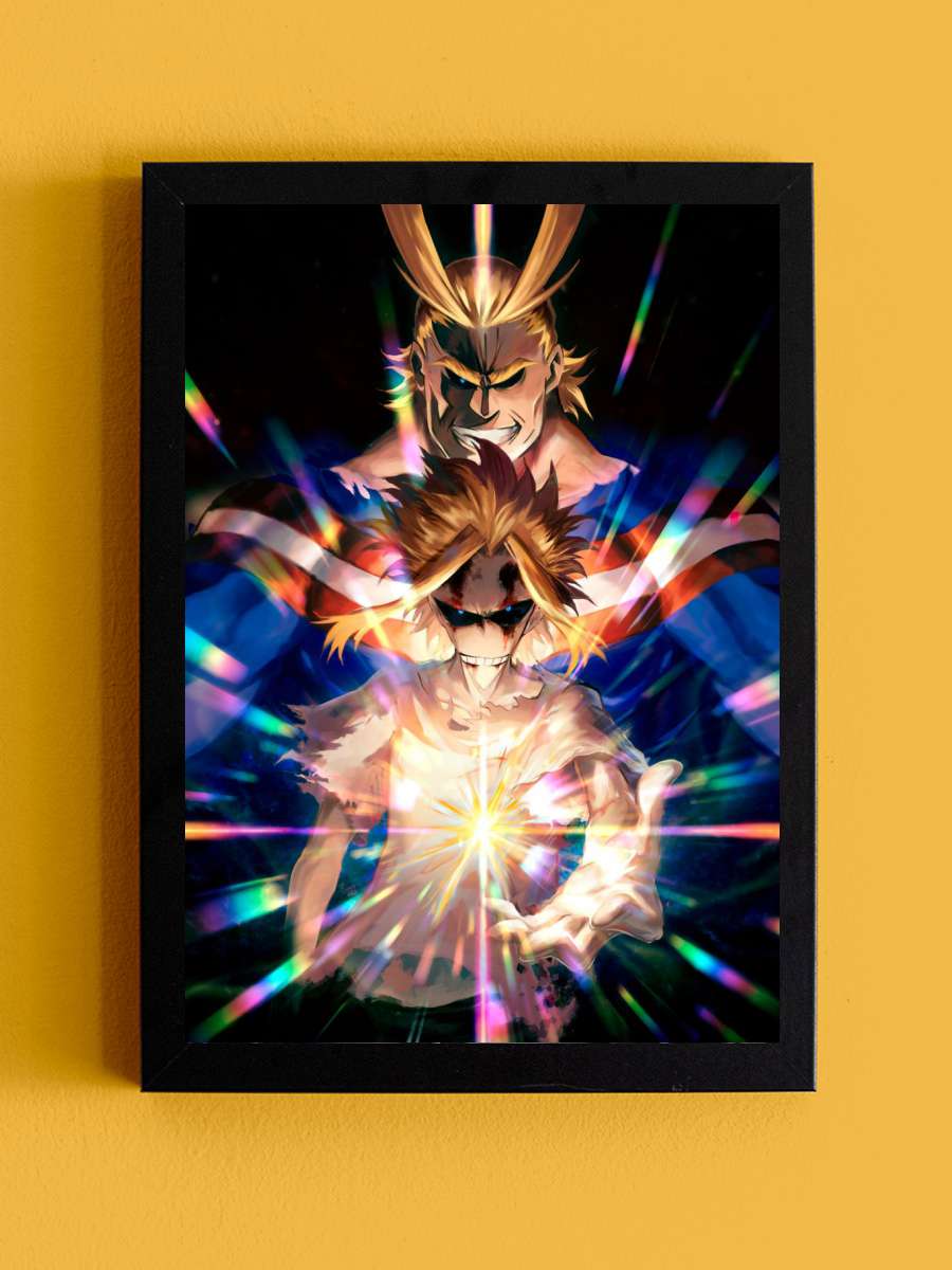 All Might Anime Tablo Siyah Çerçeveli Yüksek Kalite Anime Duvar Poster Tablo - En İyi Fiyatlarla