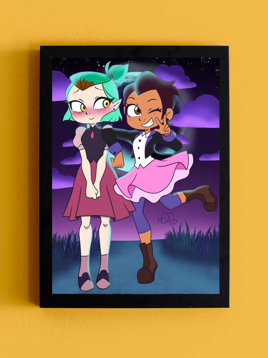 Amity and Luz Anime Tablo Siyah Çerçeveli Yüksek Kalite Anime Duvar Poster Tablo - En İyi Fiyatlarla