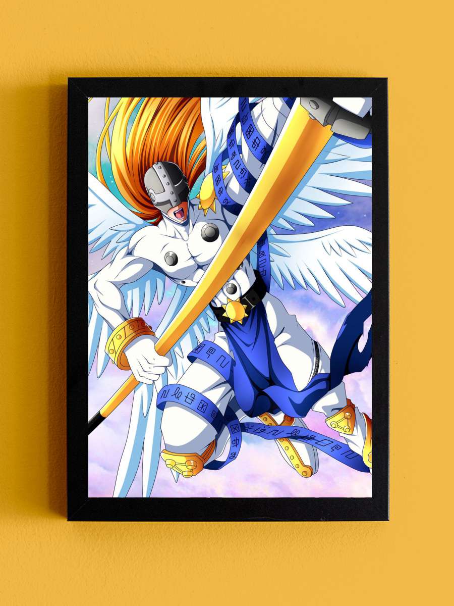Angemon Evolution Anime Tablo Siyah Çerçeveli Yüksek Kalite Anime Duvar Poster Tablo - En İyi Fiyatlarla