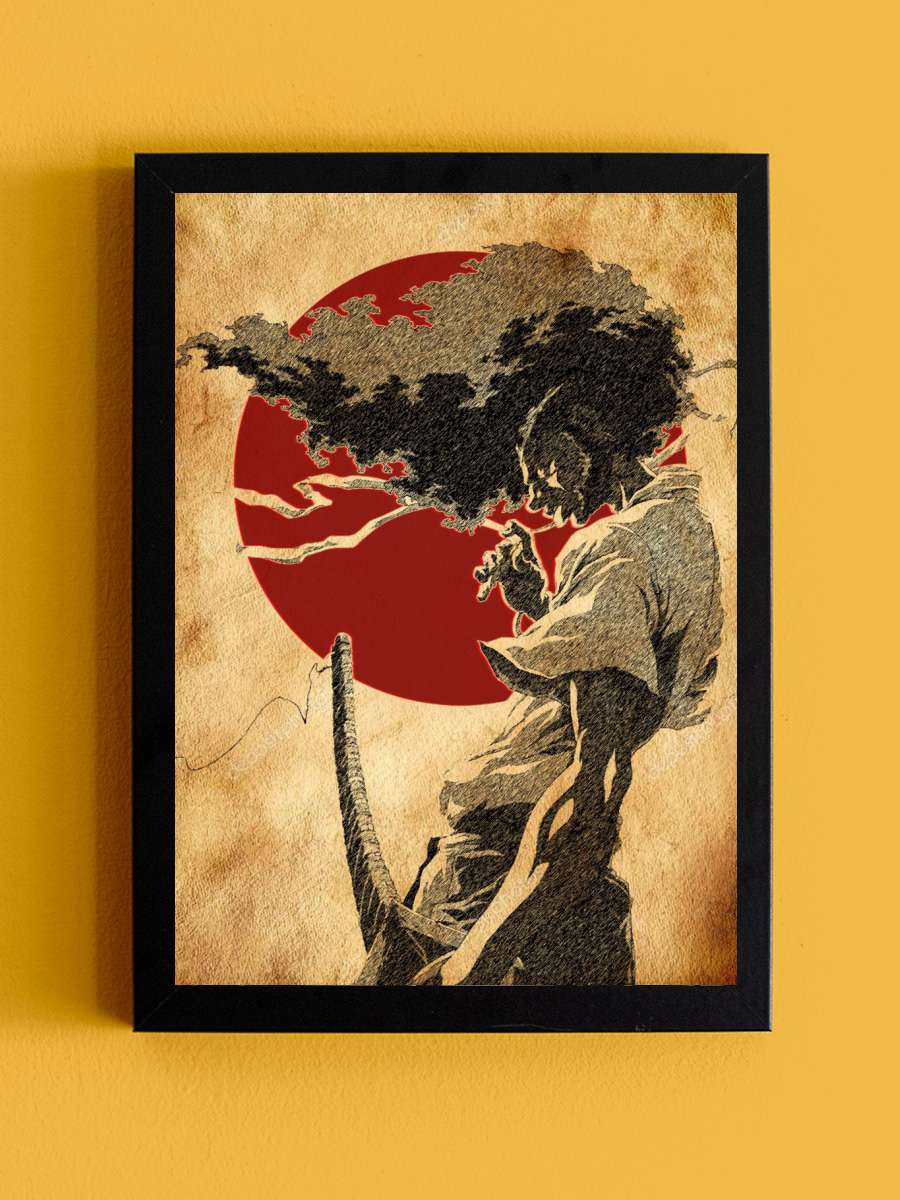 Anime Afro Samurai Anime Tablo Siyah Çerçeveli Yüksek Kalite Anime Duvar Poster Tablo - En İyi Fiyatlarla