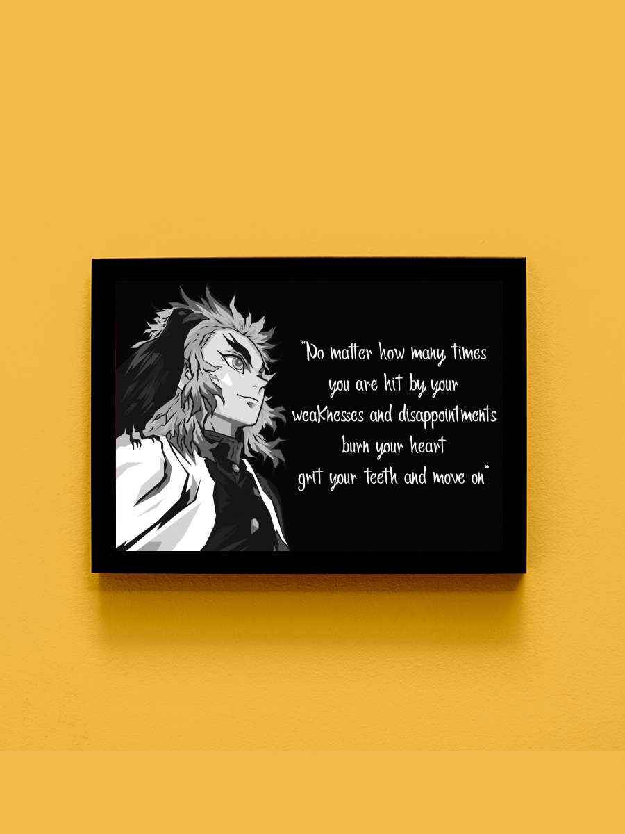 ANIME DEMON SLAYER POPART Anime Tablo Siyah Çerçeveli Yüksek Kalite Anime Duvar Poster Tablo - En İyi Fiyatlarla