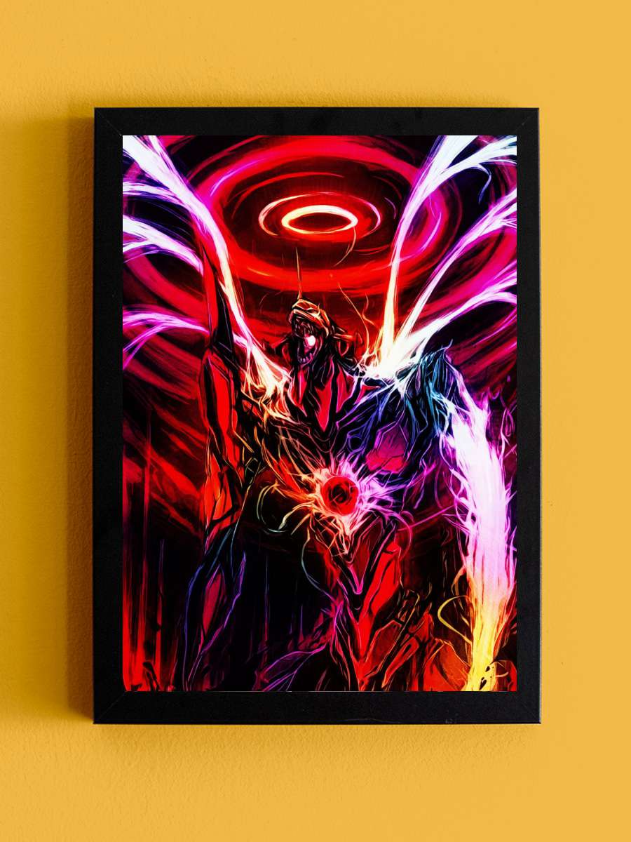 Anime Evangelion Eva 01 Anime Tablo Siyah Çerçeveli Yüksek Kalite Anime Duvar Poster Tablo - En İyi Fiyatlarla